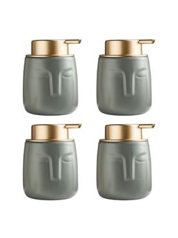 USHA SHRIRAM - 350ml Soap Dispenser Bottle Grey (Pack of 4)