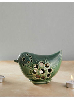 Fabindia - Green Asma Ceramic Tea Light Holder Set of 2