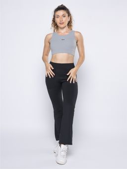 STRCH - Womens Open-Back Sports Bra- Grey