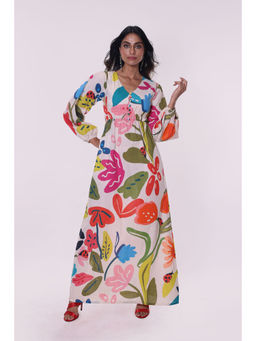 Poppi - Women Multi-Color Printed Maxi Dress