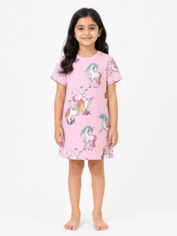 ANTHRILO - Unicorn Star Pretty Pink Night Dress