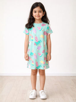 ANTHRILO - Icecream Green Night Dress