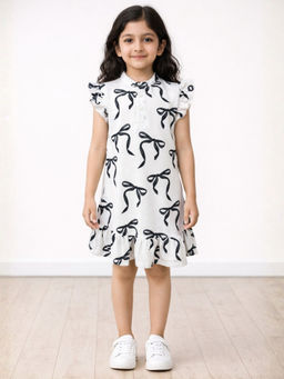 ANTHRILO - Off White Printed Dress