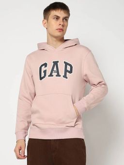 GAP - Men'S Pink Solid Cotton Blend Regular Fit Sweatshirt