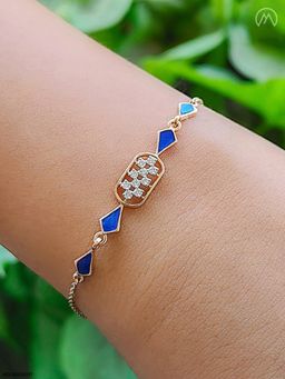 Maiora Diamonds - 14K Rose Gold Multi-Color Enamel Diamond Bracelet
