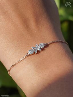 Maiora Diamonds - 14K White Gold Lab-Grown Diamond Floral Bracelet