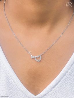 Maiora Diamonds - 14K White Gold 0.37 Ct Lab-Grown Diamond Heart Necklace