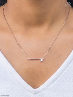 Maiora Diamonds - 14K Rose Gold 0.16 Ct Lab-Grown Diamond Pendant Necklace