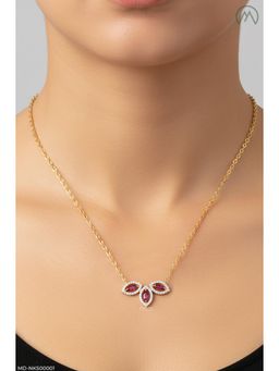 Maiora Diamonds - 14K White Gold 0.81 Ct Lab-Grown Diamond Pink Stone Necklace