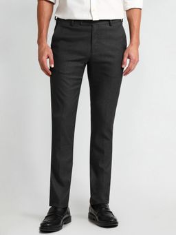 Arrow - Self Design Grey Polyester Trousers