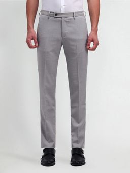 Arrow - Solid Grey Polyester Trousers