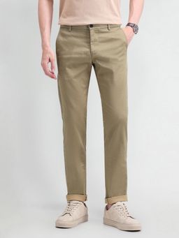 Arrow Sports - Solid Khaki Acrylic Trousers