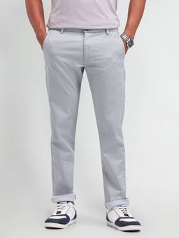 Arrow Sports - Self Design Grey Acrylic Trousers