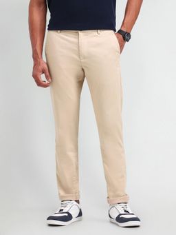 Arrow Sports - Solid Khaki Acrylic Trousers
