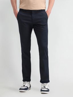 Arrow Sports - Solid Navy Blue Acrylic Trousers