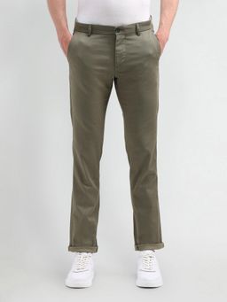 Arrow Sports - Solid Olive Acrylic Trousers