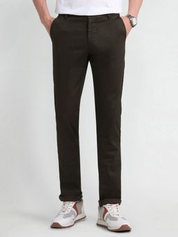 Arrow Sports - Printed Brown Acrylic Trousers