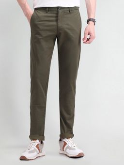 Arrow Sports - Solid Olive Cotton Trousers