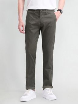 Arrow Sports - Solid Olive Cotton Trousers
