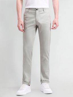 Arrow Sports - Solid Grey Cotton Trousers