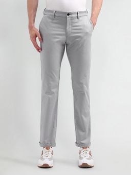 Arrow Sports - Solid Grey Cotton Trousers