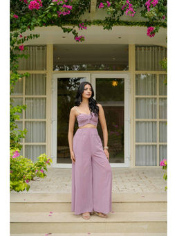 Femme Sequel - Mauve Georgette Co-Ord Set