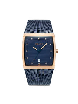 Obaku - Lund Ocean Blue Square Dial Mens Watch - V102GDVLML