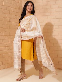 Fabindia - Natural Cotton Silk Blend Maheshwari Dupatta
