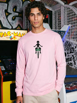 Bewakoof - Mens Pink Normal Is Boring Graphic Oversized T-Shirt