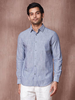Fabindia - Blue Cotton Shirt