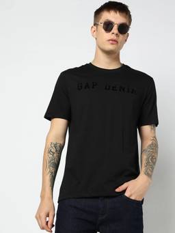 GAP - Mens Black Slim-Fit T-Shirt
