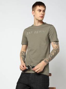 GAP - Mens Grey Slim-Fit T-Shirt