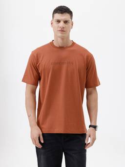 Crocodile - Vertex Brown Round Neck T-Shirt
