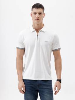 Crocodile - Solid White Luxe Polo T-Shirt