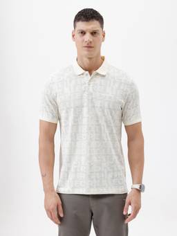 Crocodile - Etched Glyph Printed Polo T-Shirt