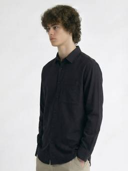 HIGHLANDER - Men Black Dobby Relaxed Shirt