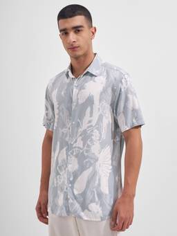 HIGHLANDER - Men Blue Relaxed Fit Casual Shirt