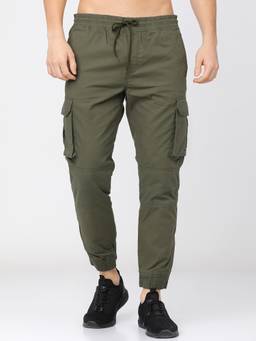 HIGHLANDER - Men Olive Green Slim Fit Jogger
