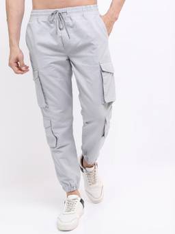 HIGHLANDER - Men Grey Cargo Joggers
