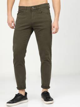 HIGHLANDER - Men Green Slim Fit Trousers