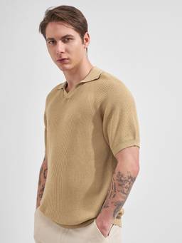 HIGHLANDER - Men Textured Polo T-Shirt