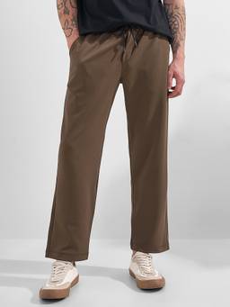 HIGHLANDER - Men Brown Solid Baggy Trouser