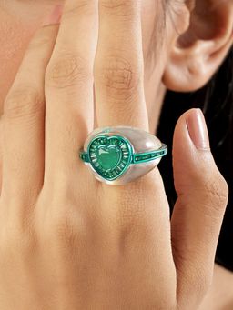 Isharya - Emerald Heart Statement Ring (8)