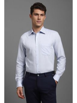 Louis Philippe - Men Blue Classic Fit Check Full Sleeves Formal Shirt