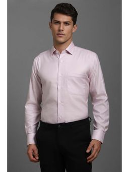 Louis Philippe - Men Pink Classic Fit Check Full Sleeves Formal Shirt