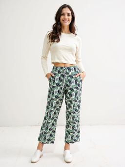 evolove - Green Printed Cotton Pyjama