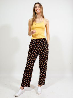 evolove - Black Printed Cotton Pyjama