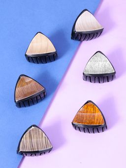 Yellow Chimes - Set of 6 Multi Butterfly Shape Hair Claw Clips