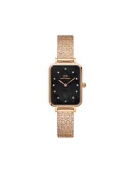 Daniel Wellington - Quadro Lumine Pressed Piano 20x26mm Black MOP Dial Womens Rose Gold Watch