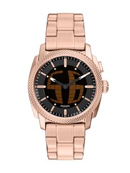 Fossil - Black Machine Rose Gold Toned Men Quartz Watch (FS6158) (M)